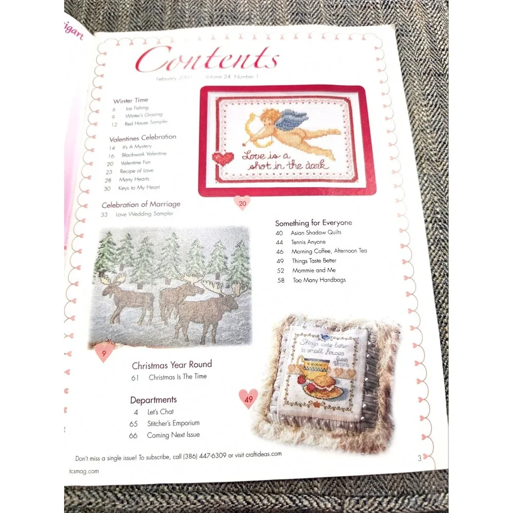 February 2007 issue of The Cross Stitcher magazine, 18 winter-themed patterns‎